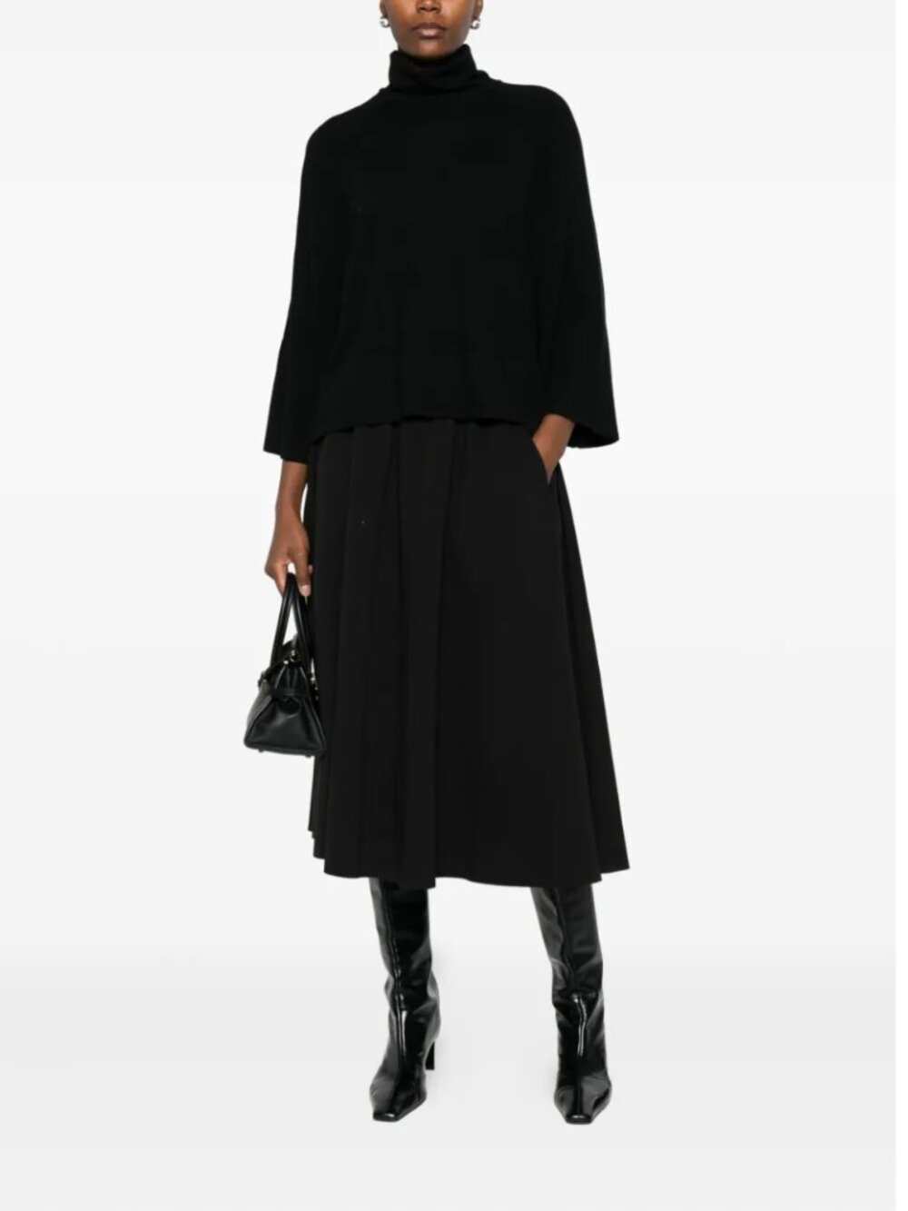 PSOPHIA roll-neck panelled sweater in Black L - Picture 9 of 9